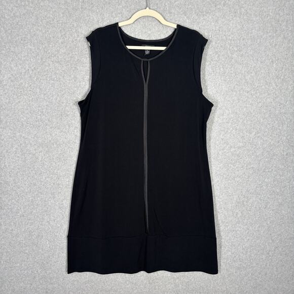 Alfani Dress XL Knee Flowy Slinky Lagenlook Minimal Artsy Modest Resort Witchy - Picture 1 of 11